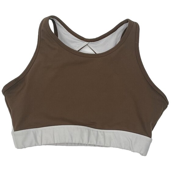 Nvgtn Agility Sports Bra Brown White Sz Small - Picture 1 of 3